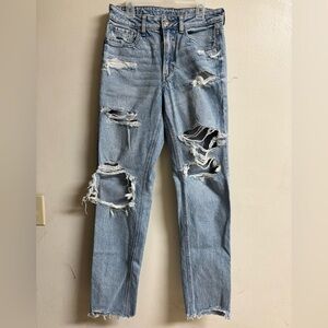 American Eagle Outfitters Light Blue Distressed Jeans
